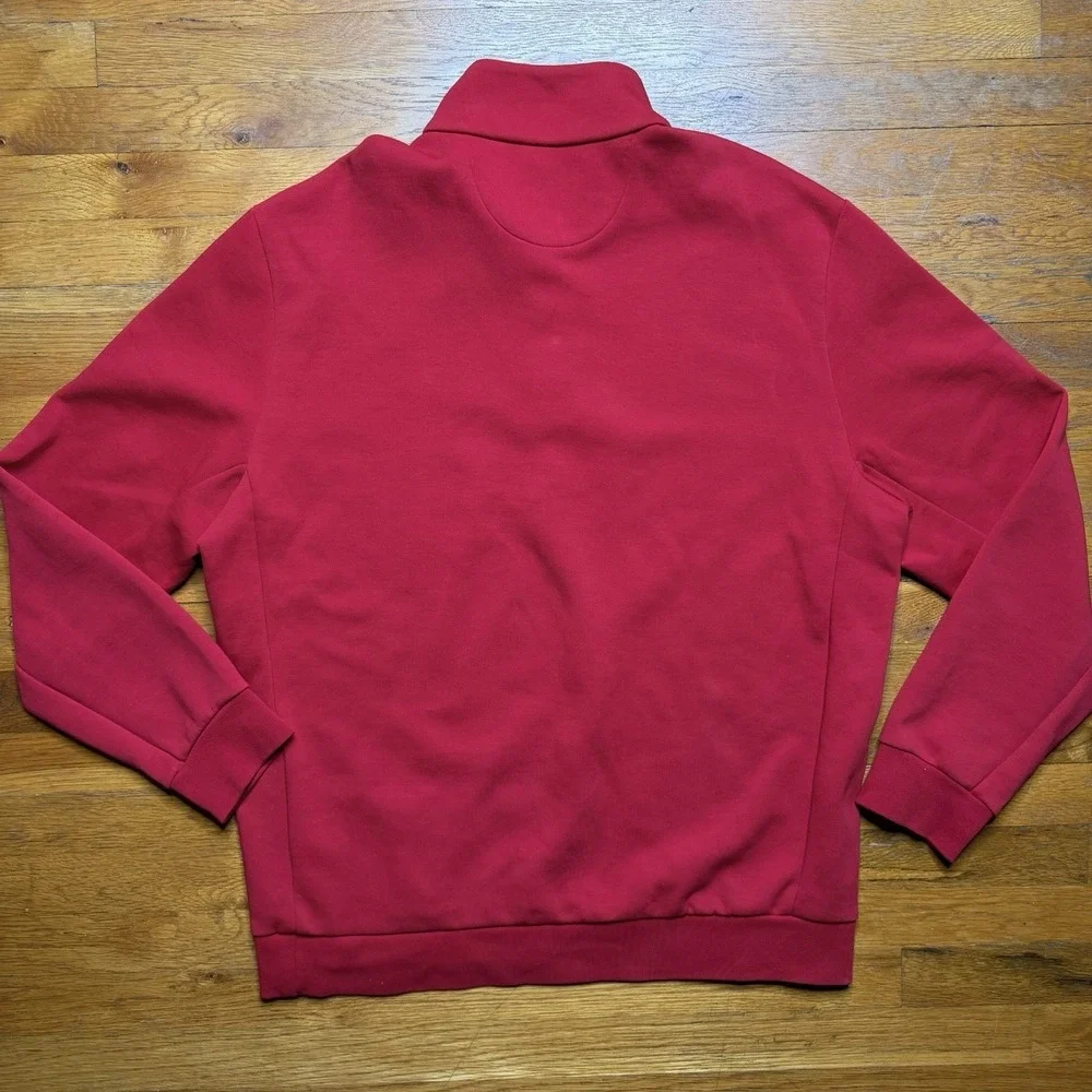 Polo Ralph Lauren Double Knit‎ Mockneck 1/4 Snap XL Red Pullover (A0132)